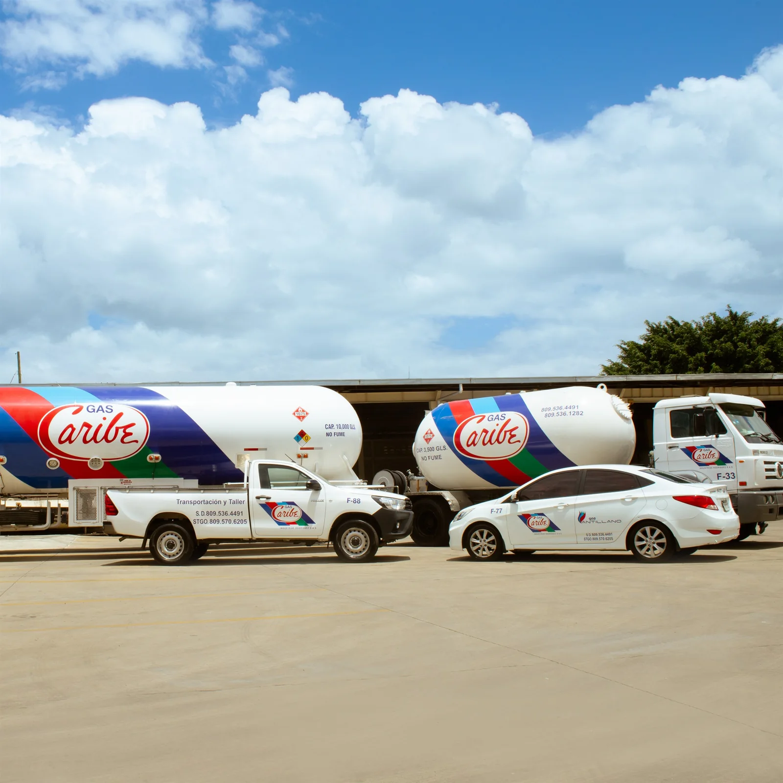Flota de camiones y vehículos de Gas Caribe
